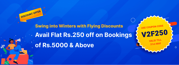 Bid your final goodbye to Autumn. For every visa booking of ₹4000 and Above, you redeem a discount of ₹250. Check out all our Visa Packages, before time runs out.